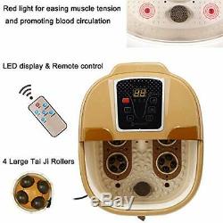 Portable Foot Spa Bath Massager, Bubble Heat LED Display Vibration Infrared