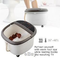 Portable Foot Spa Bath Massager Bubble Heat with LED Display Infrared Relax