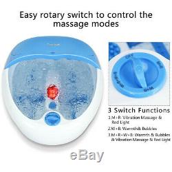 Portable Foot Spa Bath Massager Bubble Vibration Heat Soaker Pedicure Home Gift