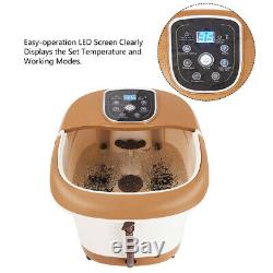 Portable Foot Spa Bath Massager Bubble With 6 Rollers Temperature/Time Control