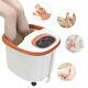 Portable Foot Spa Bath Massager Time/tem Bubble Heat Vibration With8 Rollers