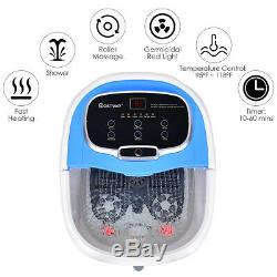 Portable Foot Spa Bath Motorized Massager Electric Feet Salon Tub with Shower Blue