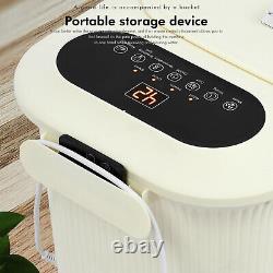 Portable Foot Spa Bath Motorized Massager, LED Display, Pedicure Stone Home