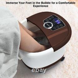 Portable Heated Electric Foot Spa Bath Shiatsu Roller Motorized Massager