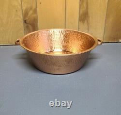 Portable Polished Copper Pedicure Bowl Foot Bath Wash Soaking Therapy Spa Beauty