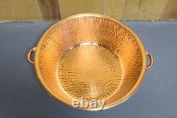 Portable Polished Copper Pedicure Bowl Foot Bath Wash Soaking Therapy Spa Beauty
