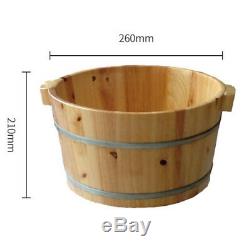 Practical Wood Foot Tub Bath Bucket With Cover for Foot Massage Spa Soaking