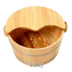 Practical Wood Foot Tub Bath Bucket With Cover for Foot Massage Spa Soaking