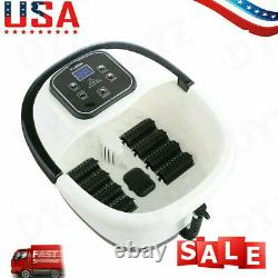 Pro Foot Spa Bath Massager with Heat Bubble Rollers Temperature Time Control