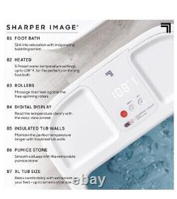 Sharper Image Foot Spa Heated Foot Bath Massager- Spinning Rollers & Bubbles