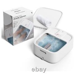 Sharper Image Foot Spa Heated Foot Bath Massager- Spinning Rollers & Bubbles