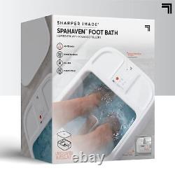 Sharper Image Spahaven Foot Bath, Heated Spa with Massage Rollers & LCD Displ