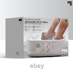 Sharper Image Spahaven Foot Bath, Heated Spa with Massage Rollers & LCD Displ
