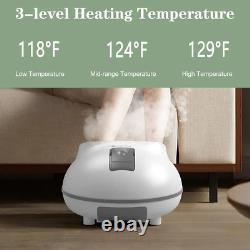 Steam Foot Bath Massager Spa Sauna Care Feet Warmer Hat Therapy Gray NEW
