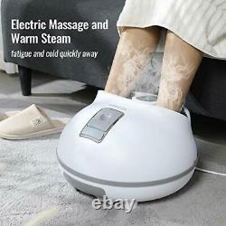 Steam Foot Spa Bath Massager with Electric Massage Stones, 3 Heating Levels, 4