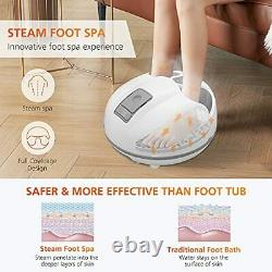 Steam Foot Spa Massager, Foot Bath Massager with Heat, Shiatsu Foot Sauna Steam