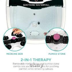 Stone Pumice Bath Heated Foot Spa Shiatsu Automatic Massage 2-In-1 Therapy Black