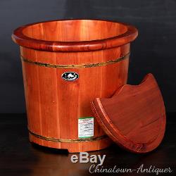 Toon Toona sinensis wood Footbath Foot Bath Spa Tub Relax Detox Bucket #3112