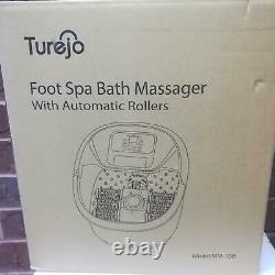 Turejo Foot Spa Massager with Heat Bath, Motorized Massage Rollers