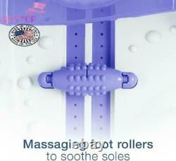 Waterfall Foot Pedicure Spa with Lights, Bubbles, Massage Rollers, Purple