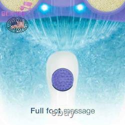 Waterfall Foot Pedicure Spa with Lights, Bubbles, Massage Rollers, Purple