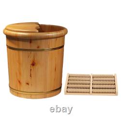 Wood Foot Bath Multipurpose Barrel Foot Soak Tub for Bedroom Travel Home Use