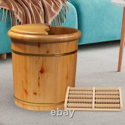 Wood Foot Bath Portable SPA Comfortable Laundry Tub Foot Soaking Bath Basin