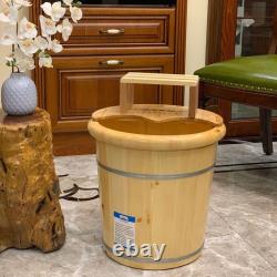 Wood Foot Bath Portable SPA Comfortable Laundry Tub Foot Soaking Bath Basin