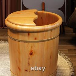 Wood Foot Bath Reusable Laundry Tub SPA Foot Washbasin Foot Washing Barrel