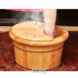 Wooden Foot BasinSolid Wood Foot Tub Pedicure Bowl Spa Massage Cedar Pedicure