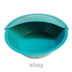 2 Léger Turquoise Metal Laver Les Pieds Spa Therapy Pedicure Bowls + 2 Repose-pieds