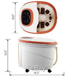 8 Rouleaux Portable Foot Spa Bain De Massage Temps / Tem Bubble Heat Vibration