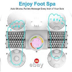 8 Types de bains de spa pour les pieds avec masseurs à rouleaux, chaleur et bulles, minuterie de température