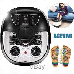 Acevivi Foot Spa Bain De Massage Bubble Heat Soaker Vibration Pédicure Tremper Bain