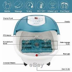 Acevivi Foot Spa Bain De Massage Temp / Time Set Heat Bubble Automne Vibration Eau