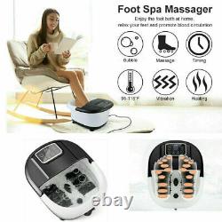 Aolier Ellectric Foot Massager Spa Bath Avec Massage Rollers Heat Bubbles Timer