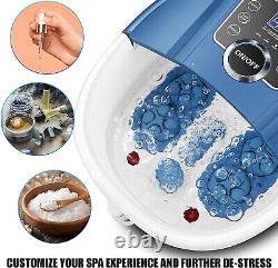 'Appareil de massage de bain spa avec rouleaux à bulles et chaleur hydro-massante pour massage des pieds'
