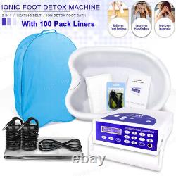 Baignoire de massage réglable pour spa cellulaire de désintoxication ionique des pieds avec 100 doublures