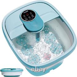 Baignoire de massage rotative électrique pour les pieds pliables, bain de pieds avec chaleur, Bu