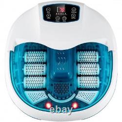 Baignoire de spa pour les pieds avec bulles et rouleaux de massage électriques pour un usage domestique - couleur bleue