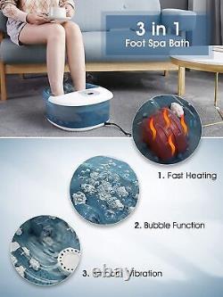 Bain à bulles pour les pieds avec massage par vibrations et température réglable pour détendre les pieds fatigués.