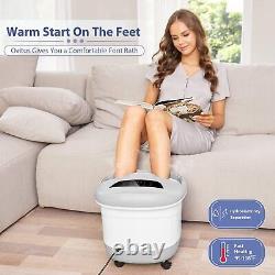 Bain de pieds avec massage par bulles et jets d'eau chauds, modes multiples pour un soulagement à domicile.