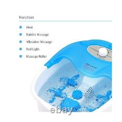 Bain de pieds chauffant avec massage à bulles, accessoires de pédicure, vibration pour