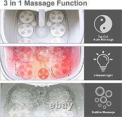 Bain de pieds massant motorisé avec chaleur, bulles et massage par vibrations et jets
