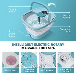 Bain de pieds pliable, masseur électrique rotatif pour les pieds, bain de pieds avec chaleur, Bu