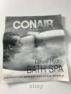 Con Air Body Benefits Bts2sd Deluxe Hydro Bath Spa Tub Dual Jet Avec La Lumière Massager