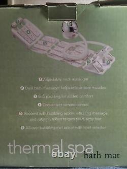 Conair Body Thermal Spa Bath Mat. Neck Foot, Massage Vibrant. Contrôle. Nouveau