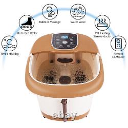 Costway All-in-one Foot Spa Masseur De Bain Tem / Time Set Chaleur Bulle Vibration With6