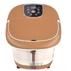 Costway All-in-one Foot Spa Masseur De Bain Tem / Time Set Chaleur Bulle Vibration With6