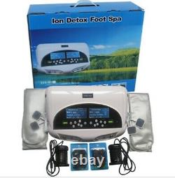 Dual Detox Ionic Cleanse Foot Bath Spa Aqua Spa Machine 4 Arrays Acupuncture Pad